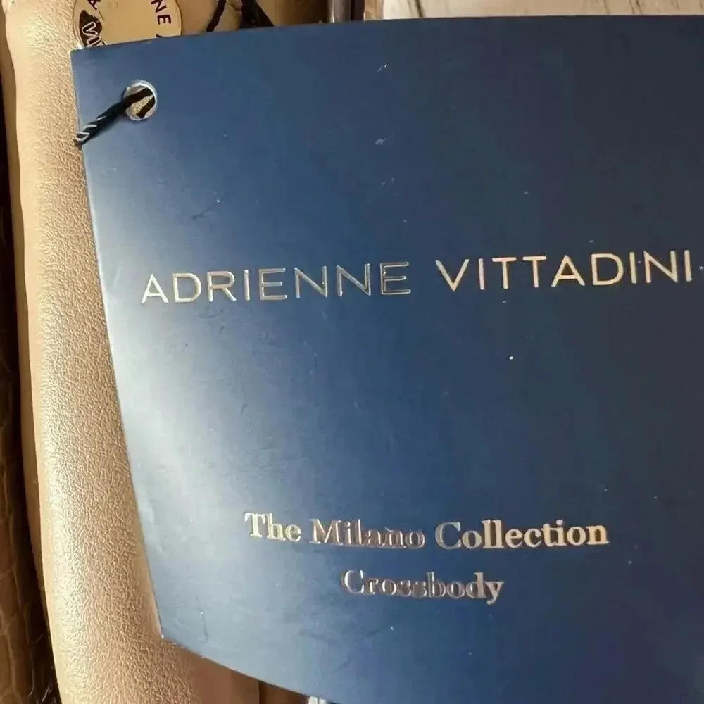 Adrienne Vittadini  Moc Croc Taupe Crossbody bag NWT